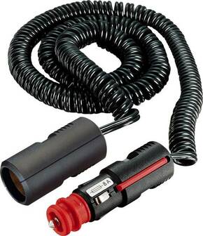 ProCar Produžni kabel Priključak za upaljač za cigarete na spiralnom kabelu sa sigurnosnim univerzalnim utikačem