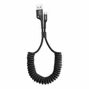 Baseus USB-C kabel s oprugom 1m 2A (crni)