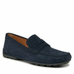 Dark blue men's moccasins Geox Kosmopolis + Grip - Men's crna