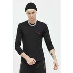 Homewear pamučna majica dugih rukava HUGO 3-pack boja: crna, s tiskom, 50492631