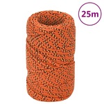 vidaXL Brodski konop narančasti 2 mm 25 m od polipropilena