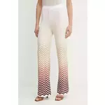 Hlače Missoni za žene, boja: bijela, ravni kroj, visoki struk, DS25SI06.BK044V