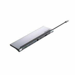 Vention Multi-function USB-C to HDMI VGA USB-C Gen 1 USB 3.0x2 USB 2.0 RJ45 SD TF TRRS 3.5mm PD Docking Station 0