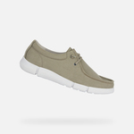 Light green men's moccasins Geox Adacter m - Men's kremasta