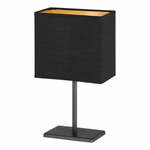 Crna stolna lampa s tekstilnim sjenilom (visina 30 cm) Kate – Fischer & Honsel