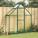 vidaXL Staklenik s okvirom zeleni 169 x 58 x 202 cm aluminijski