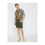 Koton Men's Pocket Detailed Slim Fit Shorts kaki
