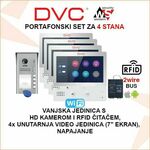 DVC WiFi VIDEO PORTAFON SET ZA 4 STANA PORTAFON-VIDEO4+SET