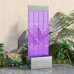 vidaXL Stup s mjehurićima s RGB LED nehrđajući čelik i akril 110 cm