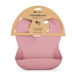 PETITE&MARS Silikonski podbradak 6 m+ Take&Match, Dusty Rose