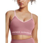 Under Armour Bra UA Seamless Low Long Rib-PNK - Women tamnocrvena, roze