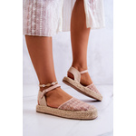 FE1 Women's Espadrilles With Buckle Nude Charlene smeđa