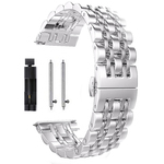 Metalna narukvica remen za sat (20 mm, QUICK FIT) - Srebrna