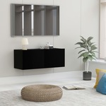 TV ormarić crni 80 x 30 x 30 cm od iverice