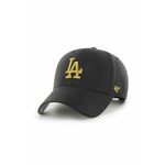 Kapa sa šiltom s dodatkom vune 47 brand MLB Los Angeles Dodgers boja: crna, s aplikacijom