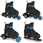 Spokey QUATTRO Klizaljke 4 u 1, crno-plave, vel.30-41
