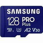 Samsung PRO Plus 128 GB microSDXC memory card (2023) with USB adapter