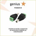 MUŠKI KONEKTOR ZA NAPAJANJE KAMERE ZA VIDEO NADZOR POWER M