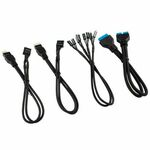 Corsair Premium Sleeved Front Panel Cable Extension Kit, Black