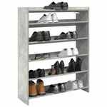 vidaXL Stalak za cipele boja betona 80x25x100 cm konstruirano drvo