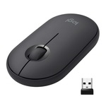 Logitech M350 Pebble bežični miš, bijeli/crni/ljubičasti/plavi/rozi/sivi