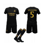 ShopJK DJEČJI NOGOMETNI DRES S DOKOLJENICAMA BELLINGHAM REAL MADRID - KOMPLET CRNA Rozmery: 140