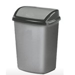 CURVER Kanta za smeće Dominik 25 L, srebrna