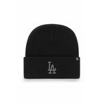 Kapa 47brand Mlb Los Angeles Dodgers boja: crna, - crna. Kapa iz kolekcije 47brand. Model izrađen od pletiva s aplikacijom.