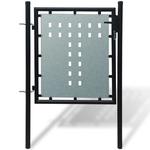 vidaXL Crna vrata za ogradu 100 x 125 cm