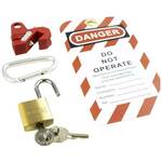 Kasp K81100 #####Verriegelungs-/Lockout-Set 145 mm mjedena, srebrna zaključavanje s ključem