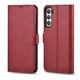 iCarer Haitang Leather Wallet Samsung Galaxy S22+ Plus red