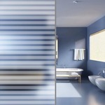 vidaXL Ljepljiva mutna prozorska folija za privatnost 0,9 x 5 m prugasta