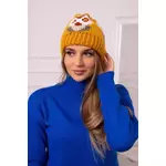 Women's cap Ofelia K349 mustard plava