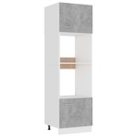 vidaXL Ormarić za mikrovalnu siva boja betona 60x57x207 cm od iverice
