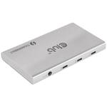 CLUB3D certificirani Thunderbolt™4 prijenosni 5-u-1 čvorište s pametnim napajanjem club3D CSV-1580 USB-C® (3.2 gen. 2) čvorište s više priključaka srebrna