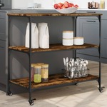 vidaXL Kuhinjska kolica boja hrasta 102 x 50 x 95 cm konstruirano drvo