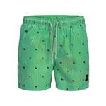 JACK & JONES Kupaće hlače 'JPSTMaui' limeta / karmin crvena / bijela 23542685