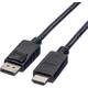 Roline DisplayPort / HDMI adapterski kabel DisplayPort utikač, HDMI A utikač 3.00 m crna 11.04.5782 sa zaštitom DisplayPort kabel