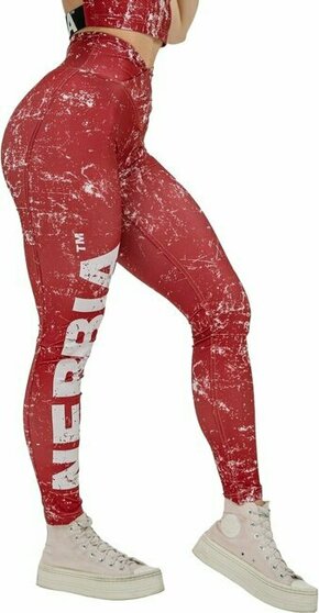 Nebbia Workout Leggings Rough Girl Red L Fitness hlače