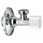 Kutni ventil 1/2"x3/8" s rozetom bez matica bijela ručka