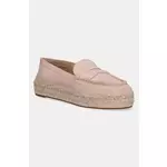 Espadrile od brušene kože Lauren Ralph Lauren Luize Loafer boja: ružičasta, 802953958009