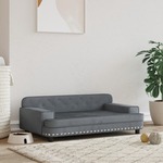 vidaXL Krevet za pse tamnosivi 90 x 53 x 30 cm baršunasti