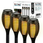 Solarno svjetlo, oblik plamena - Flame 2200K - set 4 komada IP44