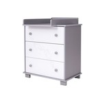 Drewex komoda Zvijezdice (silver-white) - Siva