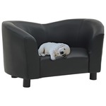 vidaXL Sofa za pse crna 67 x 41 x 39 cm od umjetne kože