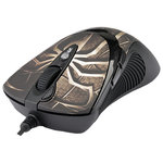 A4Tech Anti-Vibrate XL-747H gaming miš, laserski, žični, 3600 dpi, 45 IPS, 20G, 1ms, 1000 Hz, crni/sivi