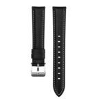 Kožna narukvica remen za sat (20 mm, QUICK FIT) - Crna