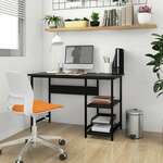 Stol za računalo crni 105 x 55 x 72 cm od MDF-a i metala