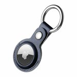 Dux Ducis leather key ring for Apple AirTag Blue