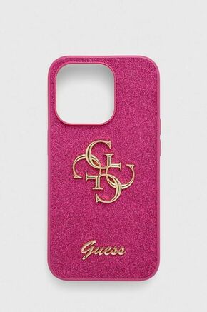 Guess GUHCP15LHG4SGU Apple iPhone 15 Pro hardcase Glitter Script Big 4G purple
